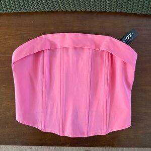 Pink Corset Crop Top